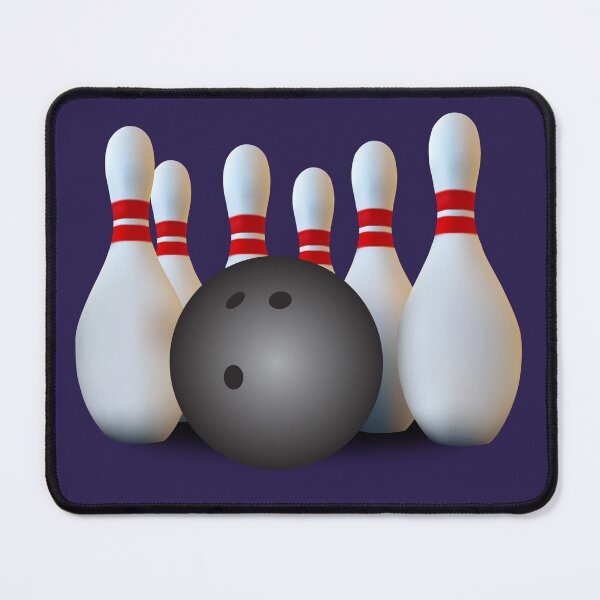 Item preview, 6 Bowling Pins with Black Ball designed and sold by gameshowfan2001.