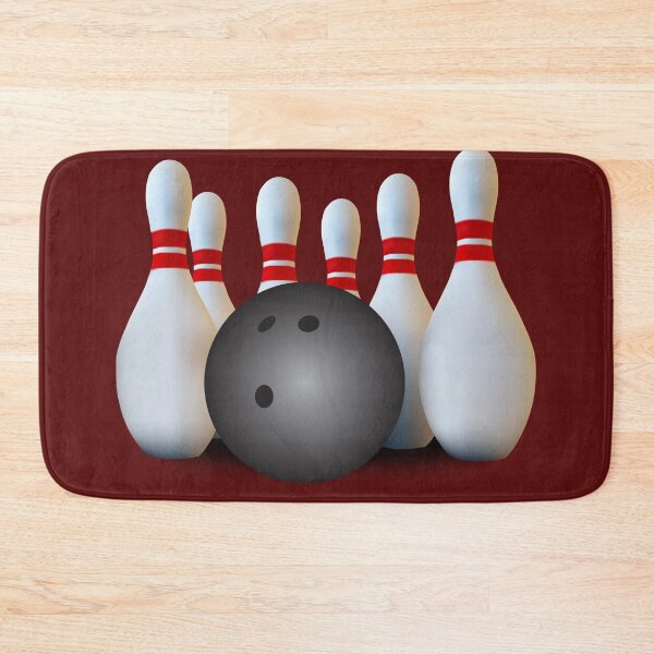 Item preview, 6 Bowling Pins with Black Ball designed and sold by gameshowfan2001.
