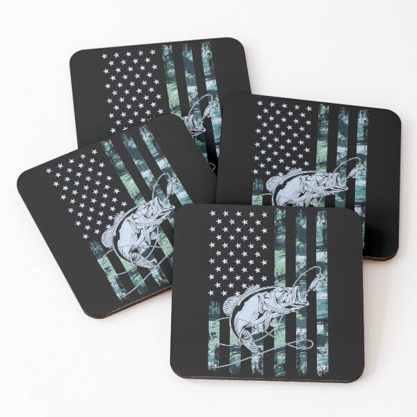 Item preview, American Flag Sticker Bass Fishing designed and sold by ProofBrand.