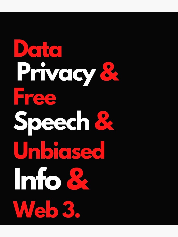 Data Privacy Free Speech Unbiased Information Web' Baseball Cap