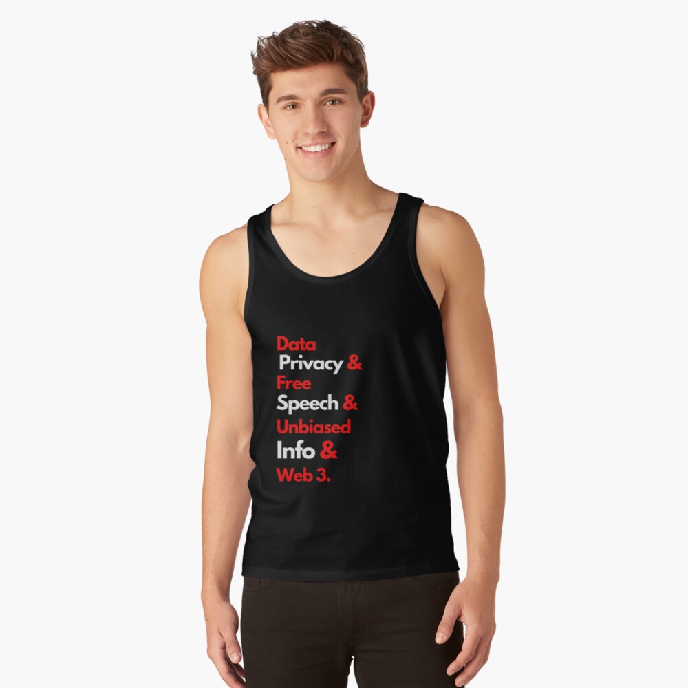 Data Privacy Free Speech Unbiased Information Web 3 Tank Top by