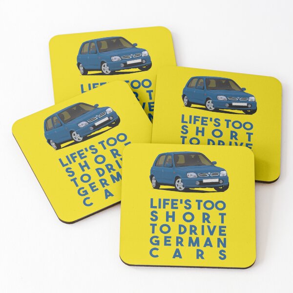 Item preview, Life's too short to drive German cars - Nissan Micra (March) K11C blue designed and sold by knappidesign.