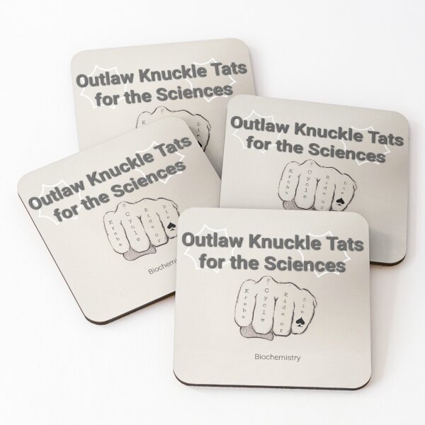 Item preview, Outlaw Knuckle Tats for the Sciences: Biochemistry designed and sold by Super-Pinhead.