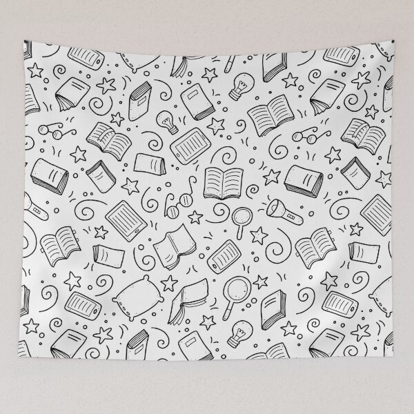 Item preview, flying books pattern designed and sold by stickers-packs.