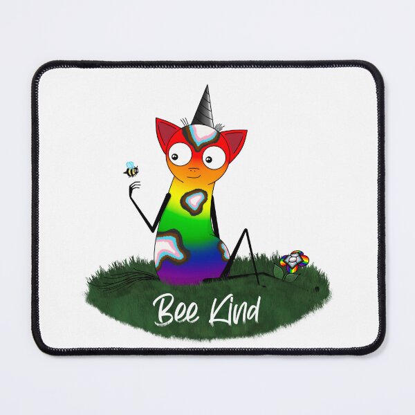 Item preview, Bee kind! Gay Pride Flag Unicorn designed and sold by Bill Bill The Unicorn.