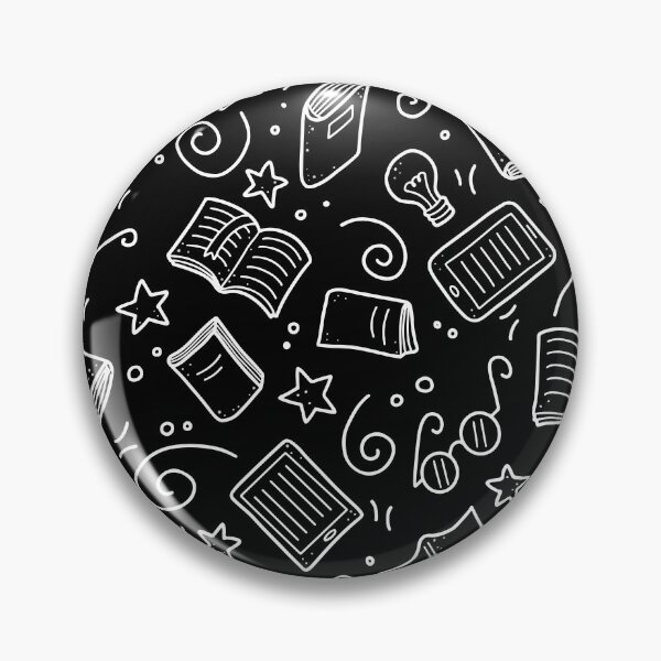 Item preview, books doodle pattern designed and sold by stickers-packs.
