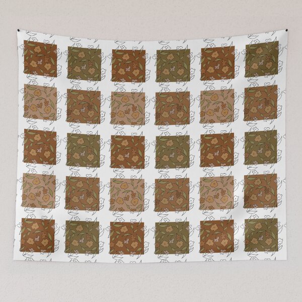 Item preview, Squares and flowers designed and sold by CozyPictures.