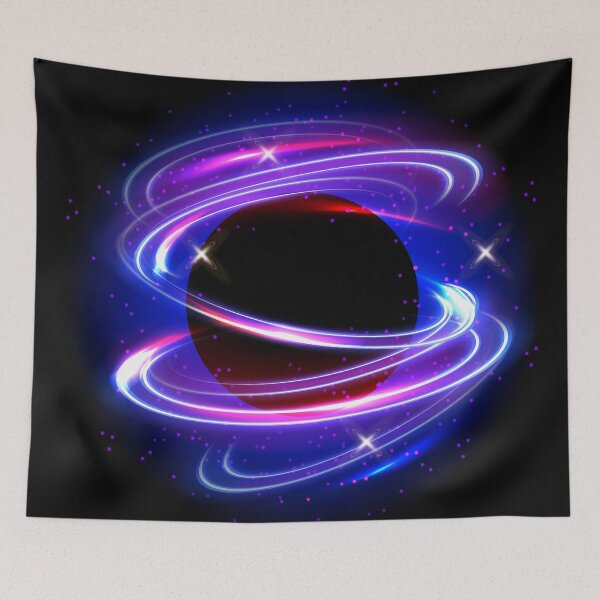 Item preview, Neon Swirls Space Planet designed and sold by TeeBeesDesign.