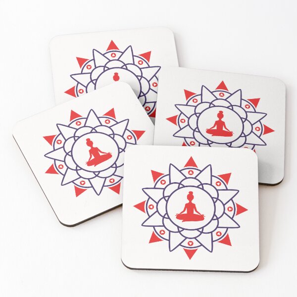 Item preview, Yoga Meditation Red and Purple Design designed and sold by Coop & Company Designs.