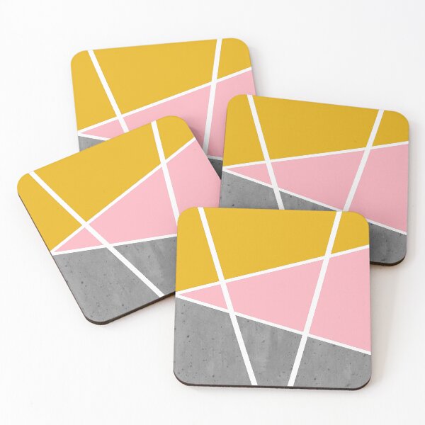 Item preview, Color areas with gray concrete, light pink and golden yellow designed and sold by Ninaeva.