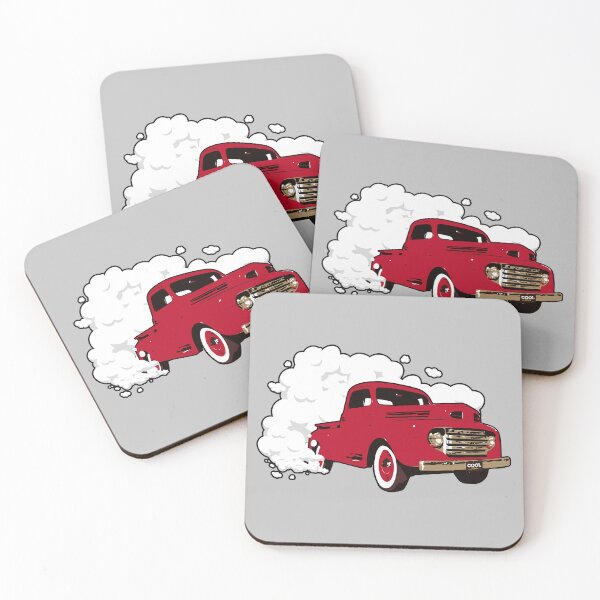 Item preview, Red 50s F Truck Burnout designed and sold by CoolRide.