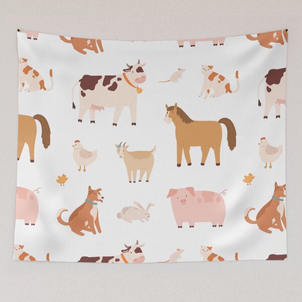 Item preview, farm day animals pattern designed and sold by stickers-packs.