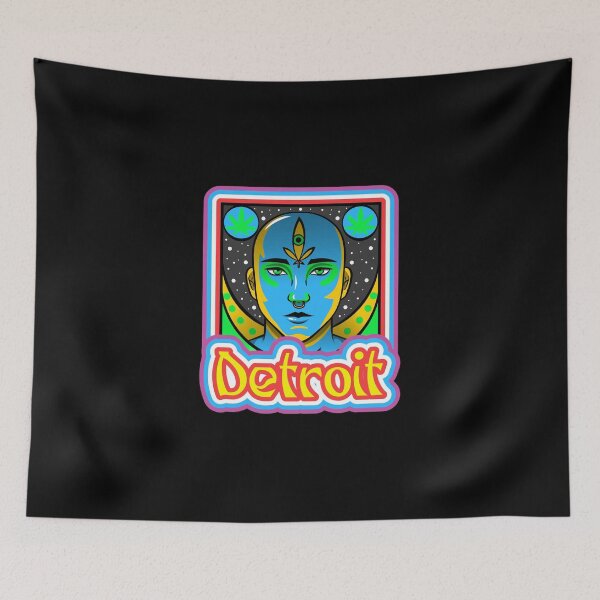 Item preview, Detroit Michigan 313 Techno Psychodelic Cannabis Pot Acid Design designed and sold by Candlewood Museum & Gift Shoppe.