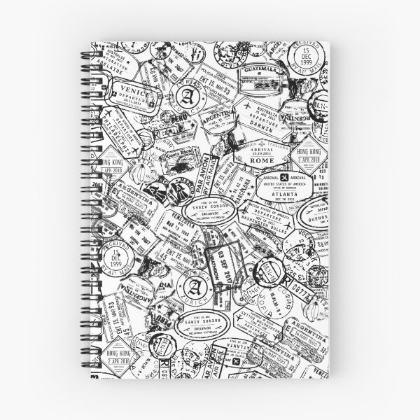 Item preview, Passport Stamp Pattern designed and sold by sarbear907.
