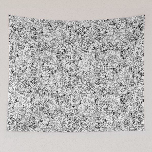 Item preview, Passport Stamp Pattern designed and sold by sarbear907.