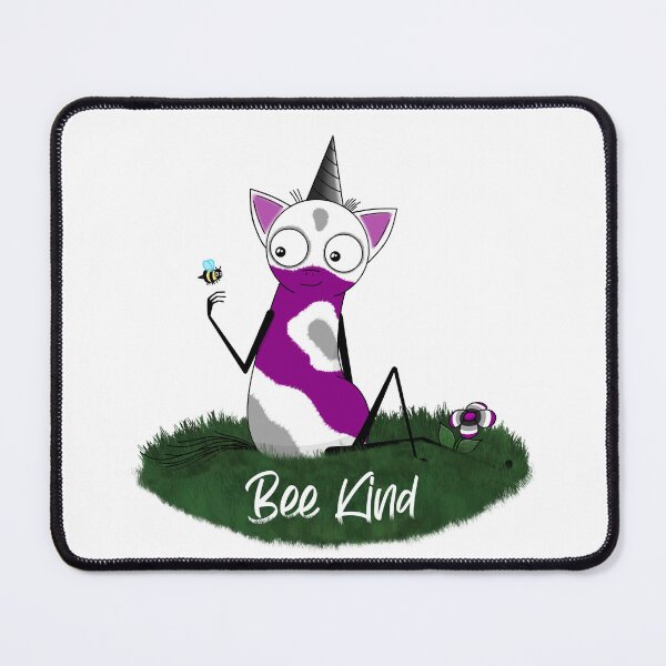 Item preview, Bee kind! Asexual Flag Unicorn designed and sold by Bill Bill The Unicorn.