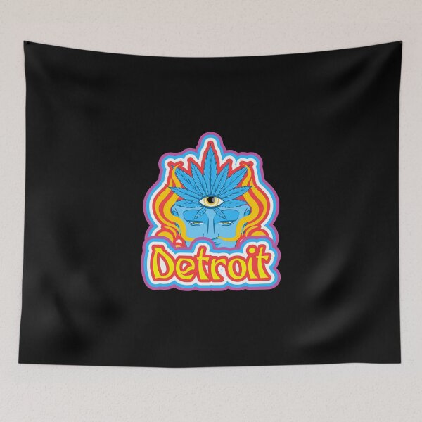 Item preview, Detroit Michigan 313 Techno Psychodelic Cannabis Pot Acid Design designed and sold by Candlewood Museum & Gift Shoppe.