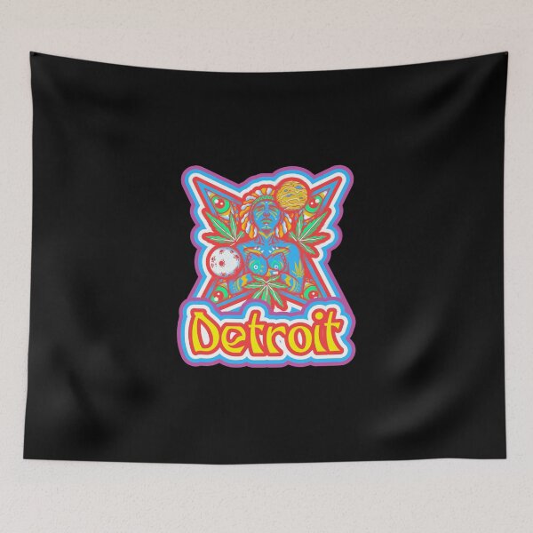 Item preview, Detroit Michigan 313 Techno Psychodelic Cannabis Pot Acid Design designed and sold by Candlewood Museum & Gift Shoppe.
