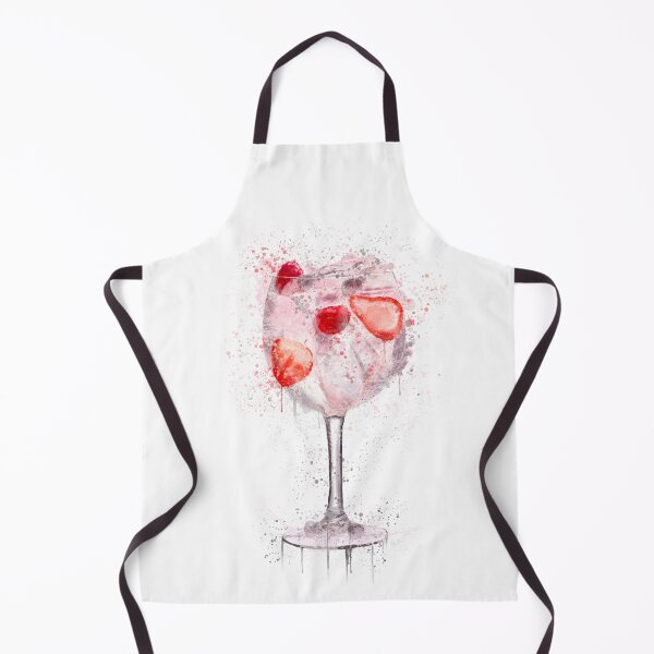 Item preview, Pink Gin and Strawberry Glass Splatter Print designed and sold by Pics-squiggles.