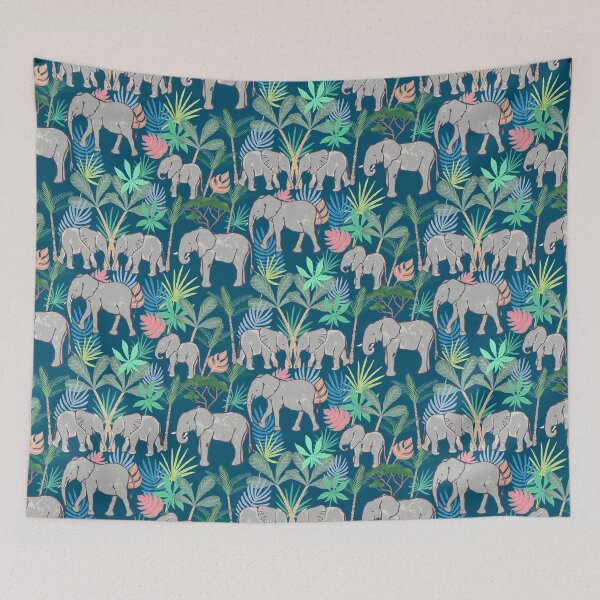Aperçu de l'œuvre Jungle des éléphants créée et vendue par Papergrape.