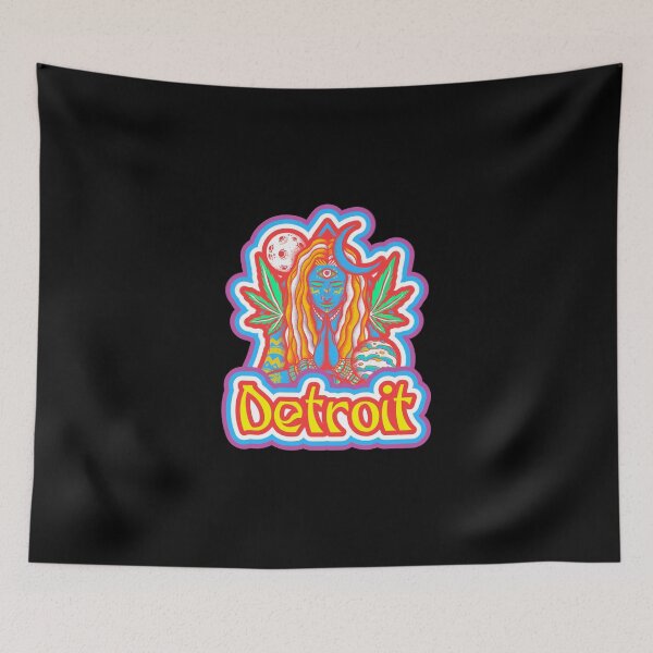 Item preview, Detroit Michigan 313 Techno Psychodelic Cannabis Pot Acid Design designed and sold by Candlewood Museum & Gift Shoppe.