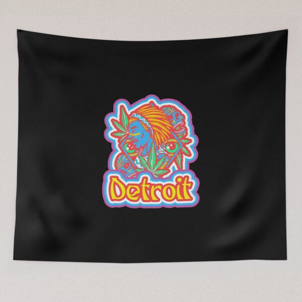 Item preview, Detroit Michigan 313 Techno Psychodelic Cannabis Pot Acid Design designed and sold by Candlewood Museum & Gift Shoppe.