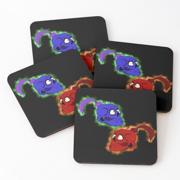 Item preview, Halloweentown skull phones red and blue designed and sold by lunar-tea.