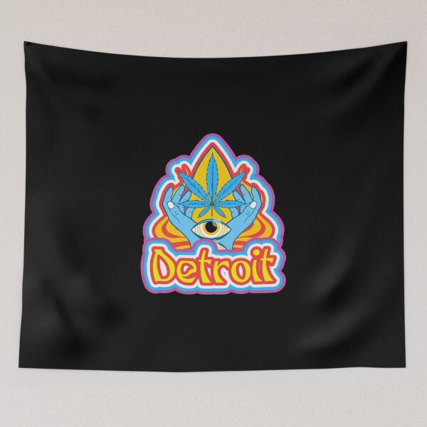 Item preview, Detroit Michigan 313 Techno Psychodelic Cannabis Pot Acid Design designed and sold by Candlewood Museum & Gift Shoppe.