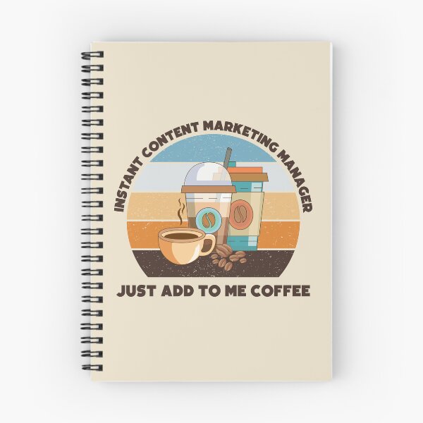 Item preview, Instant content marketing manager just add to me coffee, dark text, vintage funny coffee lovers content marketing manager job, content marketing manager humor, joke, meme designed and sold by SGS-.