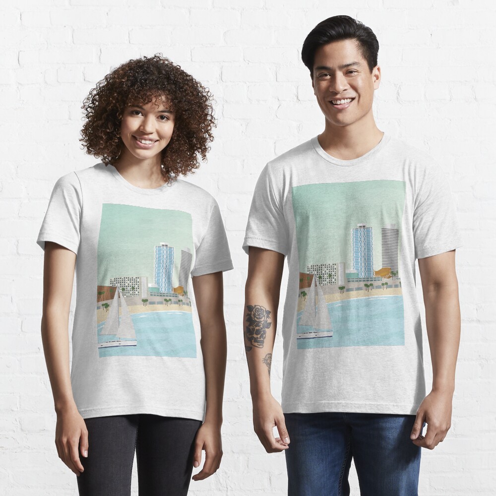 Vista previa del artículo con la obra «Camiseta esencial», diseñado y vendido por ANUE.