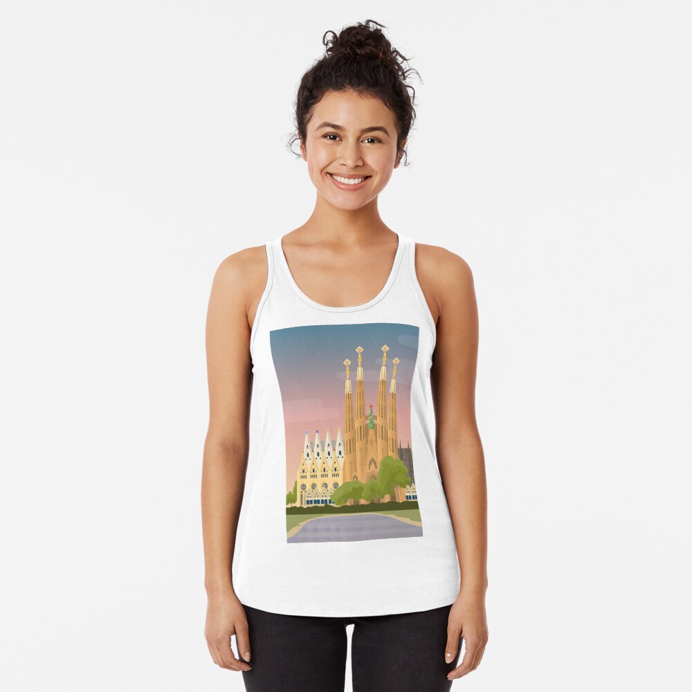 Vista previa del artículo con la obra «Camiseta con espalda nadadora», diseñado y vendido por ANUE.