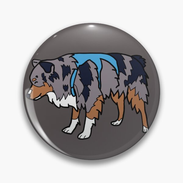 Item preview, Blue merle aussie in blue harness designed and sold by tlpstorms.