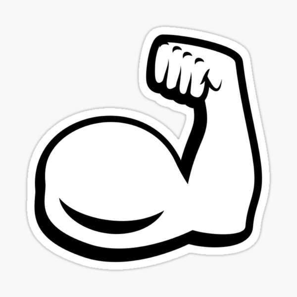 Emoji muscle biceps bras dessin Sticker