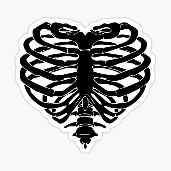 Heart Ribcage Stickers for Sale