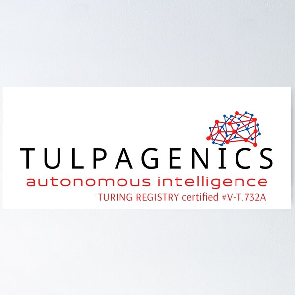 Item preview, Tulpagenics Autonomous Intelligence (William Gibson t-shirt Agency) AI t-shirt designed and sold by Gibson Futures.