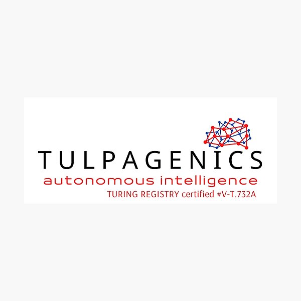 Item preview, Tulpagenics Autonomous Intelligence (William Gibson t-shirt Agency) AI t-shirt designed and sold by Gibson Futures.