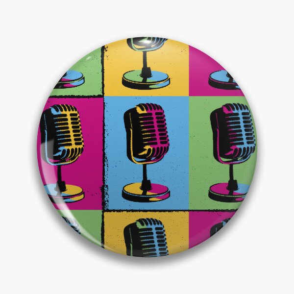 Item preview, Retro Pop Art Microphones  designed and sold by MandVDesigns.