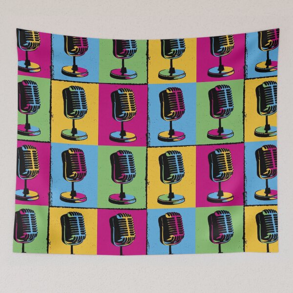 Item preview, Retro Pop Art Microphones  designed and sold by MandVDesigns.