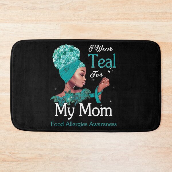 Item preview, Food Allergies Awareness Black Girl I Wear Teal For My Mom designed and sold by tenjun16.