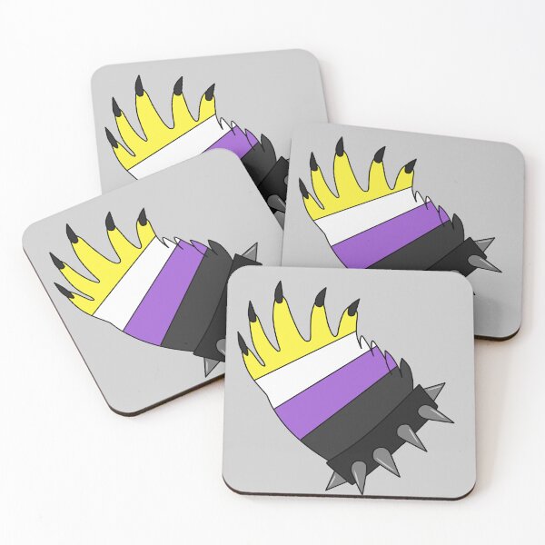 Item preview, Non-Binary Pride Punk Paw- Crocodile designed and sold by JinxyZilla.
