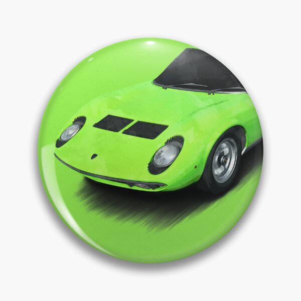 Item preview, Classic 1960s - 1970s Italian Supercar in watercolor aesthetic - Lime green designed and sold by ApexFibers.