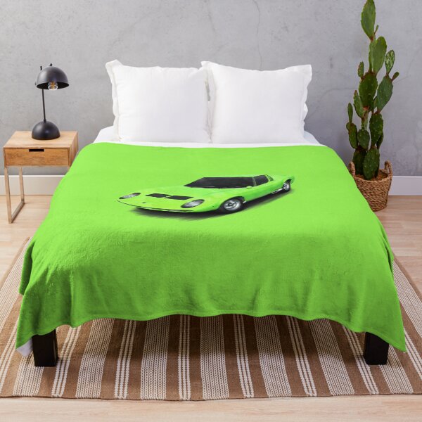 Item preview, Classic 1960s - 1970s Italian Supercar in watercolor aesthetic - Lime green designed and sold by ApexFibers.