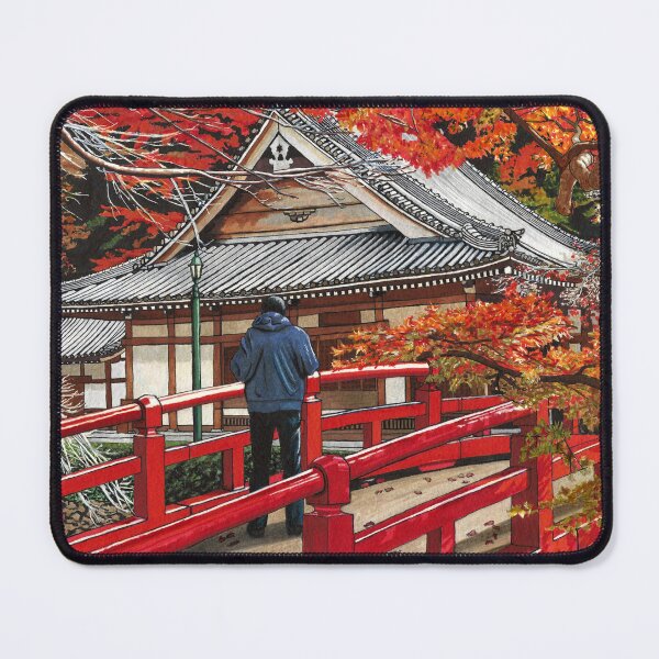 Item preview, Japanese Buddhist temple in Autumn designed and sold by ErinNicholls.