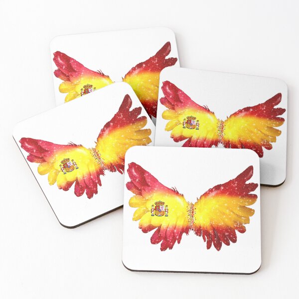 Item preview, Spain Flag Angel Wings Madrid Glitter designed and sold by Jolly-Yosei.