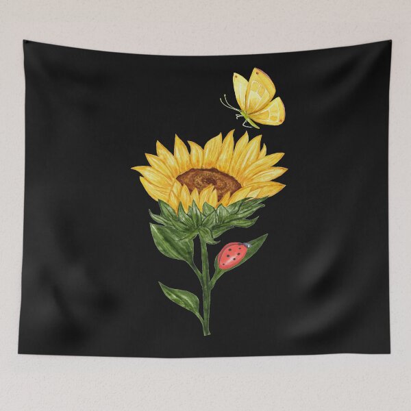 Item preview, Sunflower and Butterfly designed and sold by HappyLifeCreate.