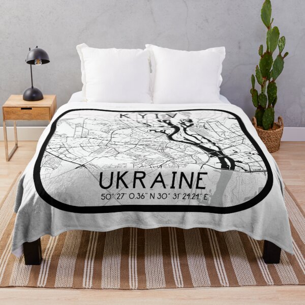 Item preview, KYIV, KIEV UKRAINE CITY MAP MONOCHROME WHITE designed and sold by lukas69graphic.