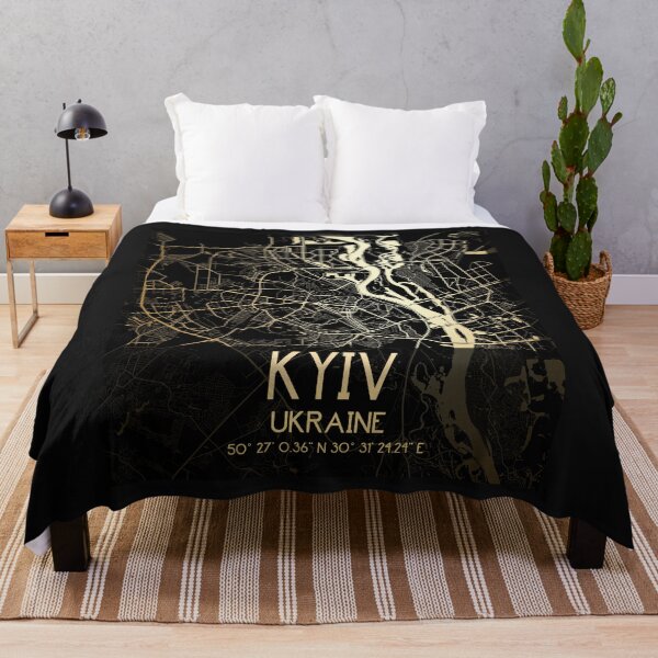 Item preview, KYIV, KIEV UKRAINE CITY MAP MONOCHROME GOLD designed and sold by lukas69graphic.