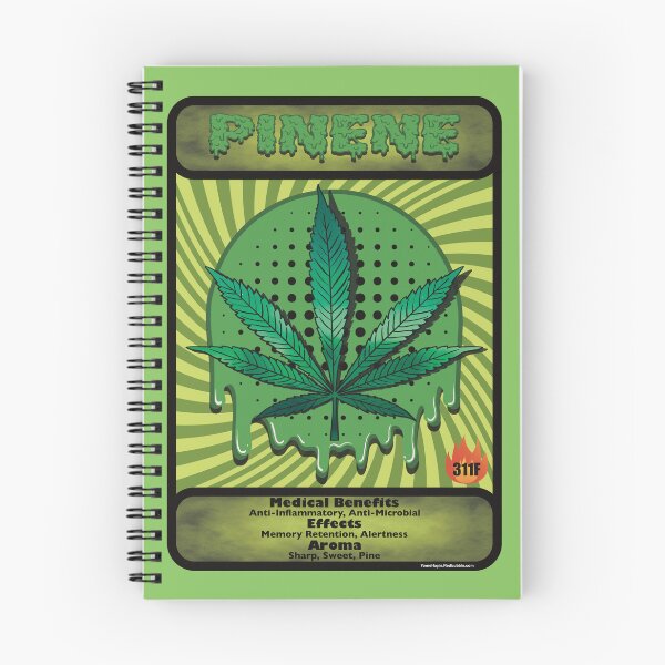 Item preview, Cannabis terpene Pinene medical benefits and effects trading card style designed and sold by YomeHayin.