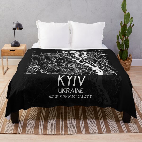 Item preview, KYIV, KIEV UKRAINE CITY MAP MONOCHROME BLACK designed and sold by lukas69graphic.