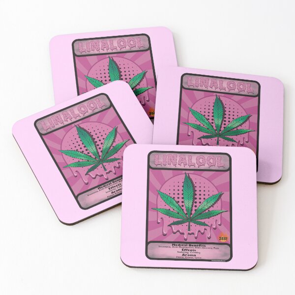 Item preview, Cannabis terpene Linalool medical benefits and effects trading card style designed and sold by YomeHayin.